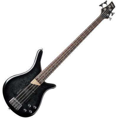 <p>Active 4-string with 1 single coil and 1 double coil wilkinson pickup. Black quilt finish.</p><p></p>