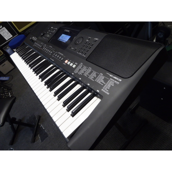 <p>The PSR-E463 is a great keyboard for both learners and players requiring arranger styles and a whole host of modern features.<br /></p><p>It has a 61-key touch responsive keyboard with powerful on-board speakers and easy-to-use professional functions like assignable Live Control knobs, Quick Sampling, Groove Creator and USB Audio Recorder.<br /><br />758 high quality voices including Sweet! and Cool! voices, with 48-note polyphony</p><p>Quick Sampling function - 5 sample (1 Normal type + 4 One shot/Loop type) Max 9.6 sec/sample</p><p>Groove Creator function - 35 grooves, 5 sections(4 main +1 Musical Climax)</p><p>The Registration Memory function allows you to save 4 x 8 panel settings for instant recall.</p><p>You can record your performances to USB Flash Drives. The USB TO DEVICE terminal on the instrument lets you load and save your settings and songs to a USB flash drive, as well as transfer data from your PC.</p><p>The PSR-E463 features audio transfer through the USB TO HOST terminal*. You can record your performance to your computer or smart device.<br /><br />Connecting to your iOS device adds a new dimension of MIDI control with apps.<br /><br />Connect an external audio player to the AUX IN jack and you can play along with your favourite tunes. The built-in, advanced Melody Suppressor lowers the volume of vocals and melody lines of the original recordings, leaving that part open for you to play or sing.<br /><br /><br /><br /><br /></p>