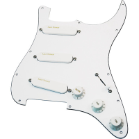 Lace loaded pickguard available in white or black.