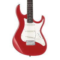 Quality strat copy with powersound pickups, smooth satin neck, beveled neck heel, and lovely scarlet red finish.