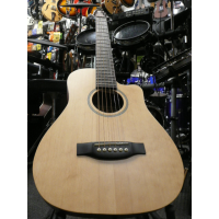 <p>Very nice compact steel-string guitar with cutaway and padded gig bag.</p>