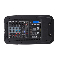 Portable PA system comprising two passive speakers with 10 '' woofers and an integrated amplified mixer which slots into the back of one speaker for easy transportation. <br />Features include: <br />MP3 player with USB, SD card and Bluetooth connectivity<br />24Bit DSP FX with 16 effects. <br />4 Mic/Line inputs on combi sockets. <br />2-band EQ per channel.<br /><br />