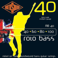 <p>Affordable Medium gauge set of nickel on steel bass guitar strings by Rotosound. &nbsp;One step lighter than standard gauge.</p>