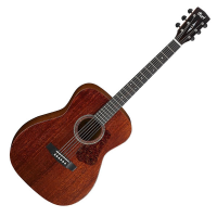 Concert-size acoustic guitar with solid mahogany top, mahogany back &amp; sides, and slim neck profile.