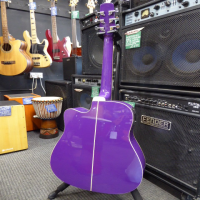 <p>Lovely dreadnought electro-acoustic in a fantastic purple finish.&nbsp; Includes Lindo bag.</p><p>Condition: A few small marks on the table and neck heel.</p>