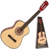 Entry-level 3/4 size classical guitar pack with bag, strap, pitch pipes, etc.<br />