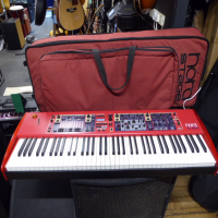 <p>Superb performance keyboard with independent sections for Drwabar Organ, Piano/ Electric Piano, Synth and Effects.</p><p>One of the most popular gigging instruments around!</p><p>Very good condition, apart from one key which has a slight chip on the front(pictured)</p><p>Comes with Nord wheelie bag.</p><p>MASTER SECTION:</p><p>&nbsp;&nbsp;&nbsp; Master Level Control<br />&nbsp;&nbsp;&nbsp; Wooden Pitch Stick<br />&nbsp;&nbsp;&nbsp; Modulation Wheel<br />&nbsp;&nbsp;&nbsp; 21 x 6 Program Locations<br />&nbsp;&nbsp;&nbsp; 2 Live Buffers<br />&nbsp;&nbsp;&nbsp; 2 Individual Panel Setups<br />&nbsp;&nbsp;&nbsp; 3 Morph sources (Modulation Wheel, Control Pedal, Aftertouch)</p><p>ORGAN SECTION:</p><p>&nbsp;&nbsp;&nbsp; B3 Tone Wheel Organ-, Vox Continental- and Farfisa-models with full polyphony<br />&nbsp;&nbsp;&nbsp; 9 Digitally Controlled Drawbars<br />&nbsp;&nbsp;&nbsp; Percussion Controls<br />&nbsp;&nbsp;&nbsp; Vibrato / Chorus Control<br />&nbsp;&nbsp;&nbsp; 2-Part Multitimbral (2 manuals)</p><p>PIANO SECTION:</p><p>&nbsp;&nbsp;&nbsp; 2 Acoustic Grands<br />&nbsp;&nbsp;&nbsp; 2 Upright Pianos<br />&nbsp;&nbsp;&nbsp; 3 Electric Pianos (Mk I, II, V)<br />&nbsp;&nbsp;&nbsp; Wurlitzer A200 Electric Piano<br />&nbsp;&nbsp;&nbsp; Clavinet D6<br />&nbsp;&nbsp;&nbsp; CP-80 Electric Grand<br />&nbsp;&nbsp;&nbsp; 40-60 Voices Polyphony<br />&nbsp;&nbsp;&nbsp; 4 Selectable Velocity Curves<br />&nbsp;&nbsp;&nbsp; Clavinet EQ Controls<br />&nbsp;&nbsp;&nbsp; 2-Part Multitimbral</p><p>SYNTH SECTION:</p><p>&nbsp;&nbsp;&nbsp; Analog synthesis: 10 Modeling Waveforms - including Dual Saw, Hard Sync and PWM<br />&nbsp;&nbsp;&nbsp; FM synthesis: 2 &amp; 3 Operator FM Synthesis<br />&nbsp;&nbsp;&nbsp; Wavetables synthesis: 32 waveforms<br />&nbsp;&nbsp;&nbsp; 16 Voices Polyphony<br />&nbsp;&nbsp;&nbsp; Unison Control - with no reduction in polyphony<br />&nbsp;&nbsp;&nbsp; Timbre Controls<br />&nbsp;&nbsp;&nbsp; Amplitude Envelope<br />&nbsp;&nbsp;&nbsp; Modulation Envelope<br />&nbsp;&nbsp;&nbsp; 12/24 dB LowPass Filter with Resonance<br />&nbsp;&nbsp;&nbsp; 300 Memory Locations, 3 Categories<br />&nbsp;&nbsp;&nbsp; 2-Band Equalizer<br />&nbsp;&nbsp;&nbsp; 2-Part Multitimbral</p>