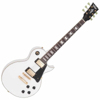 A fabulous Les Paul copy with arctic white finish, gold hardware, set-neck construction, beautiful tone and playability!