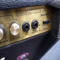 <p>Classic '90s 80 watt guitar amplifier by Marshall.</p><p>Condition: A few stickers and a band name 'Radiateur' on the top (as seen in the pics).</p>