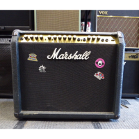 <p>Classic '90s 80 watt guitar amplifier by Marshall.</p><p>Condition: A few stickers and a band name 'Radiateur' on the top (as seen in the pics).</p>