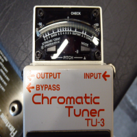 Quality pedal tuner by Boss.