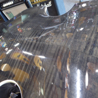Affordable violin bass in transparent black.&nbsp; Excellent condition.
