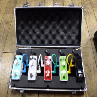 <p>Nice little pedalboard contained in a carry case.&nbsp; Will fit small size pedals (mooer size for example).</p><p>Comes with 5 pedals, power supply, and leads to connect them.</p><p>Near mint condition.</p>