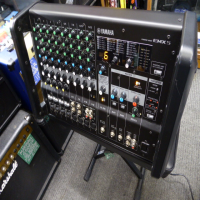 <p>Professional-grade powered mixer.</p><p>2 x 500w RMS at 4 Ohms, 2 X 370w at 8 Ohms.</p><p>8 microphone inputs, the first four being 'combi' sockets (XLR or jack input)</p><p>First four channels have Yamaha's proprietary 'one knob' compression feature, High-pass filter and Mic/Line switching.</p><p>The fourth channel also offers a Hi Z input, ideal for connecting guitars directly.</p><p>Channels 5 to 8 can also be used for stereo sources (L+R jack inputs on two channels, RCA phono inputs on two channels, Stereo minijack option on the last channel).</p><p>Built-in SPX effects with adjustable parameter.</p><br /><p></p><p></p><p></p>
