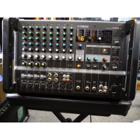 <p>Professional-grade powered mixer.</p><p>2 x 500w RMS at 4 Ohms, 2 X 370w at 8 Ohms.</p><p>8 microphone inputs, the first four being 'combi' sockets (XLR or jack input)</p><p>First four channels have Yamaha's proprietary 'one knob' compression feature, High-pass filter and Mic/Line switching.</p><p>The fourth channel also offers a Hi Z input, ideal for connecting guitars directly.</p><p>Channels 5 to 8 can also be used for stereo sources (L+R jack inputs on two channels, RCA phono inputs on two channels, Stereo minijack option on the last channel).</p><p>Built-in SPX effects with adjustable parameter.</p><br /><p></p><p></p><p></p>