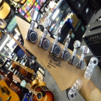 <p>Excellent double cut guitar with great playability, gloss black finish, 2 Powersound humbuckers with high output and great for rock/metal.</p><p>Good condition.</p>