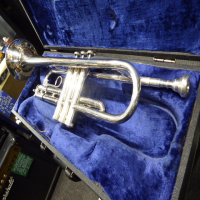 <p>Lovely vintage student trumpet in very good condition, with case.</p><p>Plays smoothly, lovely tone.</p><p><br /></p><p></p>